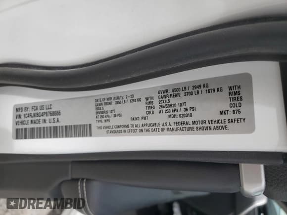 ✅ 2023 Jeep Grand Cherokee Limited • VIN: 1C4RJKBG4P8768666 • Lot: 54446925. Wystawiony na Copart z przebiegiem 22 209 mil. Bezpłatny archiwum sprzedaży aukcyjnych z USA i szczegółowy raport historii pojazdu na DreamBid. Zdjęcie 13.