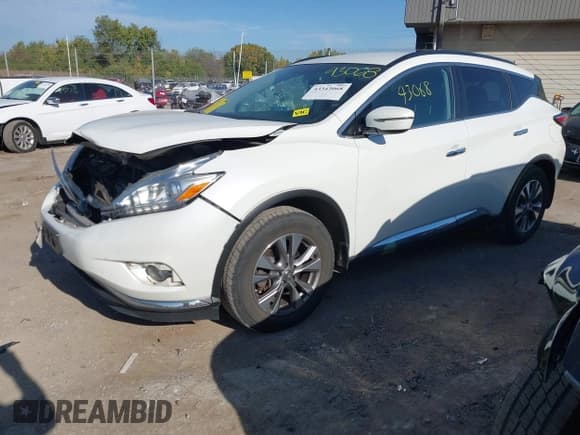 ✅ 2016 Nissan Murano Platinum • VIN: 5N1AZ2MH3GN153695 • Lot: 43343068. Wystawiony na IAAI z przebiegiem 137 454 mil. Bezpłatny archiwum sprzedaży aukcyjnych z USA i szczegółowy raport historii pojazdu na DreamBid. Zdjęcie 2.