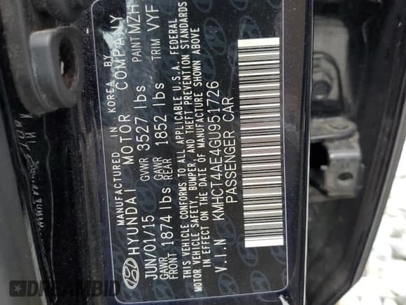 ✅ 2016 Hyundai Accent SE • VIN: KMHCT4AE4GU951726 • Лот: 44694854. Опубликован ранее на Copart с пробегом 170 837 миль. Бесплатный доступ к архиву аукционных продаж из США и подробный отчёт об истории автомобиля на DreamBid. Изображение 12.