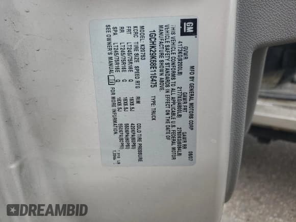 ✅ 2008 Chevrolet Silverado 2500HD Work Truck • VIN: 1GCHK29K68E116475 • Лот: 86695475. Опубликован ранее на Copart с пробегом 199 778 миль. Бесплатный доступ к архиву аукционных продаж из США и подробный отчёт об истории автомобиля на DreamBid. Изображение 12.