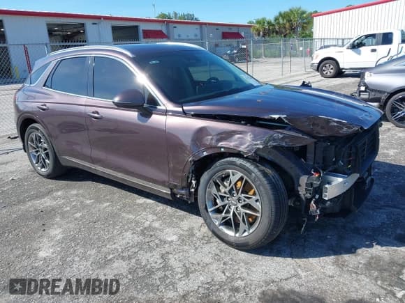 ✅ 2023 Genesis GV70 2.5T • VIN: KMUMADTB4PU100783 • Lot: 43537248. Listed on IAAI with 55,576 mi. Free auction sales archive from the USA and detailed vehicle history report at DreamBid. Image 1.