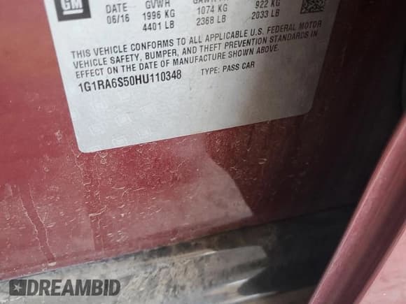 ✅ 2017 Chevrolet Volt LT • VIN: 1G1RA6S50HU110348 • Lot: 58730844. Wystawiony na Copart z przebiegiem 72 052 mil. Bezpłatny archiwum sprzedaży aukcyjnych z USA i szczegółowy raport historii pojazdu na DreamBid. Zdjęcie 12.