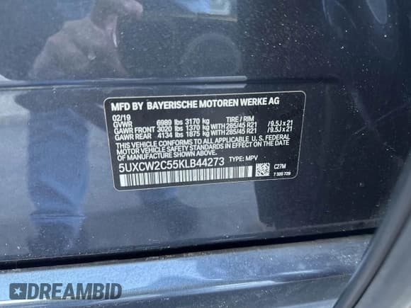 ✅ 2019 BMW X7 xDrive40i • VIN: 5UXCW2C55KLB44273 • Лот: 41762723. Опубликован ранее на IAAI с пробегом 135 765 миль. Бесплатный доступ к архиву аукционных продаж из США и подробный отчёт об истории автомобиля на DreamBid. Изображение 9.