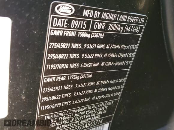 ✅ 2016 Land Rover Range Rover Sport SVR • VIN: SALWZ2EFXGA553714 • Lot: 52636685. Wystawiony na Copart z przebiegiem 57 004 mil. Bezpłatny archiwum sprzedaży aukcyjnych z USA i szczegółowy raport historii pojazdu na DreamBid. Zdjęcie 12.