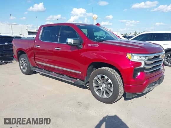 2024 Chevrolet Silverado 1500 High Country с VIN 1GCUDJED0RZ109929, выставлен на аукционе IAAI как лот 43362751 с пробегом 56 606 миль миль и . История ставок и продаж доступна на DreamBid. Изображение 1.