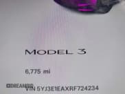 ✅ 2024 Tesla Model 3 • VIN: 5YJ3E1EAXRF724234 • Lot: 41968723. Wystawiony na IAAI z przebiegiem 6 775 mil. Bezpłatny archiwum sprzedaży aukcyjnych z USA i szczegółowy raport historii pojazdu na DreamBid. Zdjęcie 7.