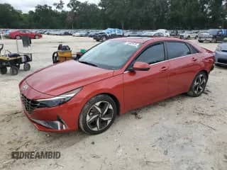 2021 Hyundai Elantra Limited with VIN KMHLP4AG1MU125854, listed as a Copart auction lot 71882975 with 47,993 mi miles and Non repairable. Bid and sale history available at DreamBid. Image 1.