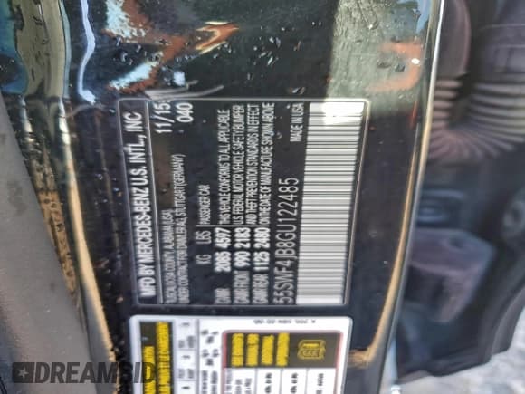 ✅ 2016 Mercedes-Benz C 300 • VIN: 55SWF4JB8GU122485 • Lot: 94931685. Listed on Copart with 152,893 mi. Free auction sales archive from the USA and detailed vehicle history report at DreamBid. Image 12.