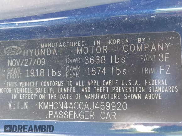 ✅ 2010 Hyundai Accent GLS • VIN: KMHCN4AC0AU469920 • Лот: 41713761. Опубликован ранее на IAAI с пробегом 186 604 миль. Бесплатный доступ к архиву аукционных продаж из США и подробный отчёт об истории автомобиля на DreamBid. Изображение 9.