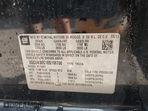 ✅ 2014 Chevrolet Silverado 1500 LTZ • VIN: 3GCUKSEC1EG106700 • Лот: 43538293. Опубликован ранее на IAAI с пробегом 184 520 миль. Бесплатный доступ к архиву аукционных продаж из США и подробный отчёт об истории автомобиля на DreamBid. Изображение 9.