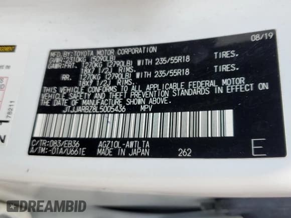 ✅ 2020 Lexus NX 300 F Sport • VIN: JTJJARBZ8L5005436 • Лот: 65083925. Опубликован ранее на Copart с пробегом 103 779 миль. Бесплатный доступ к архиву аукционных продаж из США и подробный отчёт об истории автомобиля на DreamBid. Изображение 13.