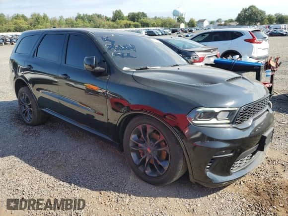 2021 Dodge Durango R/T with VIN 1C4SDJCT6MC579055, listed as a Copart auction lot 80424515 with 51,678 mi miles and Salvage title. Bid and sale history available at DreamBid. Image 4.