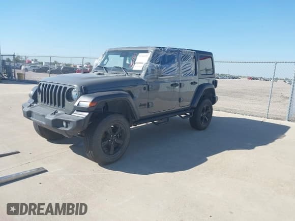 ✅ 2022 Jeep Wrangler Unlimited Sport S • VIN: 1C4HJXDG9NW103809 • Lot: 43302223. Listed on IAAI with Not provided. Free auction sales archive from the USA and detailed vehicle history report at DreamBid. Image 2.