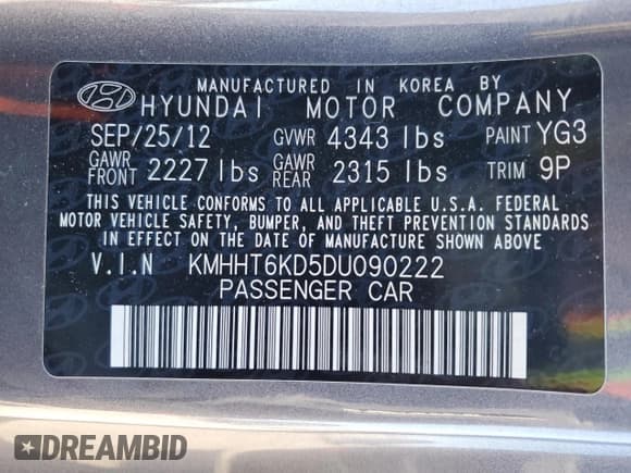 ✅ 2013 Hyundai Genesis Coupe R-Spec • VIN: KMHHT6KD5DU090222 • Lot: 46512785. Wystawiony na Copart z przebiegiem 82 029 mil. Bezpłatny archiwum sprzedaży aukcyjnych z USA i szczegółowy raport historii pojazdu na DreamBid. Zdjęcie 12.