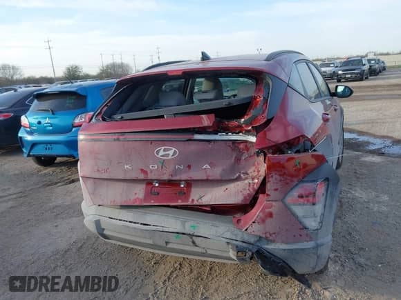 2025 Hyundai Kona SEL with VIN KM8HBCAB6SU199321, listed as a IAAI auction lot 41698781 with 13,783 mi miles and . Bid and sale history available at DreamBid. Image 16.