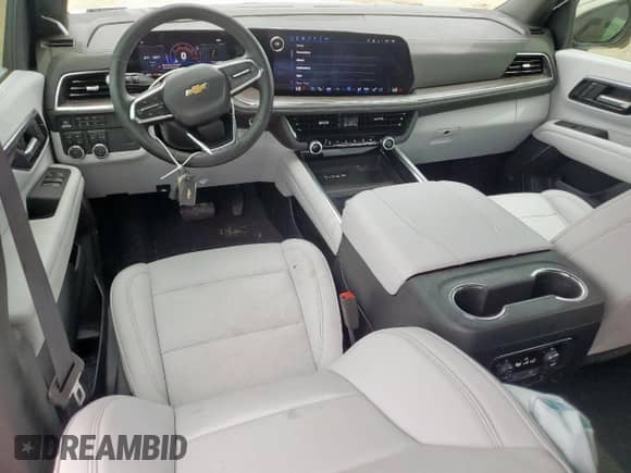 2025 Chevrolet Suburban Premier with VIN 1GNS6FRD7SR181541, listed as a Copart auction lot 64447805 with 2,843 mi miles and Salvage title. Bid and sale history available at DreamBid. Image 8.