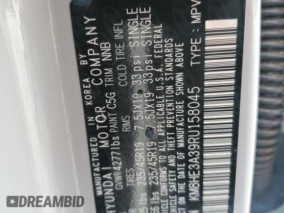 ✅ 2024 Hyundai Kona Limited • VIN: KM8HE3A39RU158045 • Lot: 70457555. Listed on Copart with 2,121 mi. Free auction sales archive from the USA and detailed vehicle history report at DreamBid. Image 14.