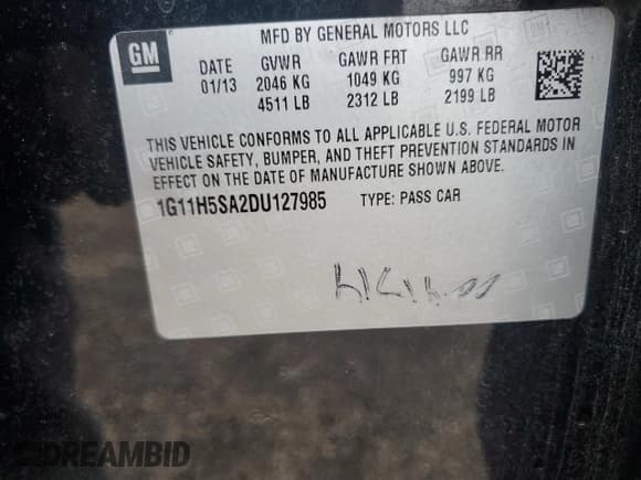 ✅ 2013 Chevrolet Malibu LTZ • VIN: 1G11H5SA2DU127985 • Лот: 83780125. Опубликован ранее на Copart с пробегом 151 390 миль. Бесплатный доступ к архиву аукционных продаж из США и подробный отчёт об истории автомобиля на DreamBid. Изображение 13.