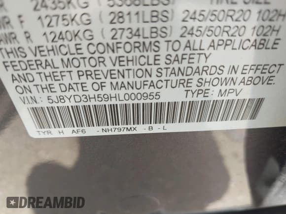 ✅ 2017 Acura MDX Technology • VIN: 5J8YD3H59HL000955 • Lot: 42748473. Wystawiony na IAAI z przebiegiem 99 876 mil. Bezpłatny archiwum sprzedaży aukcyjnych z USA i szczegółowy raport historii pojazdu na DreamBid. Zdjęcie 9.