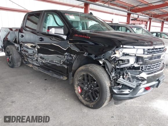 ✅ 2021 Chevrolet Silverado 1500 RST • VIN: 1GCUYEED7MZ352464 • Lot: 43461883. Listed on IAAI with 44,141 mi. Free auction sales archive from the USA and detailed vehicle history report at DreamBid. Image 1.