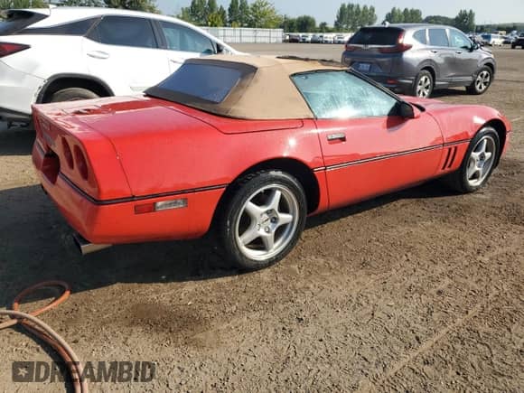 1987 Chevrolet Corvette with VIN 1G1YY3187H5124758, listed as a Copart auction lot 68829344 with Not provided miles and Non repairable. Bid and sale history available at DreamBid. Image 3.