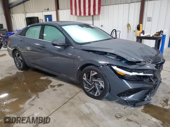 2024 Hyundai Elantra Limited with VIN KMHLN4DJ1RU112137, listed as a Copart auction lot 86591025 with 21,099 mi miles and Salvage title. Bid and sale history available at DreamBid. Image 4.