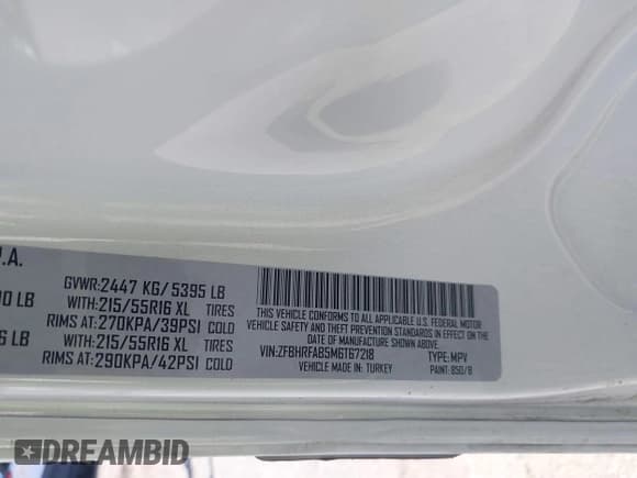 ✅ 2021 Ram ProMaster City Cargo Tradesman • VIN: ZFBHRFAB5M6T67218 • Lot: 41735715. Listed on IAAI with 23,157 mi. Free auction sales archive from the USA and detailed vehicle history report at DreamBid. Image 9.