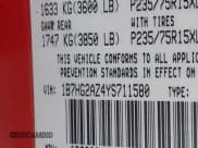 ✅ 2000 Dodge Dakota Sport • VIN: 1B7HG2AZ4YS711580 • Lot: 42400349. Wystawiony na IAAI z przebiegiem 216 057 mil. Bezpłatny archiwum sprzedaży aukcyjnych z USA i szczegółowy raport historii pojazdu na DreamBid. Zdjęcie 9.