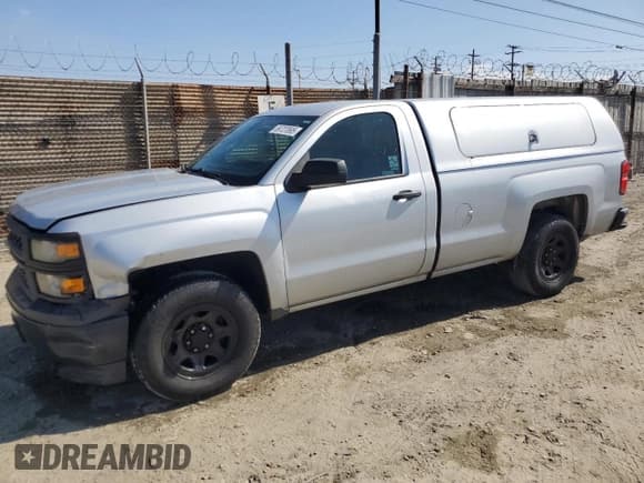 ✅ 2015 Chevrolet Silverado 1500 Work Truck • VIN: 1GCNCPEH7FZ270321 • Лот: 92729715. Опубликован ранее на Copart с пробегом 159 258 миль. Бесплатный доступ к архиву аукционных продаж из США и подробный отчёт об истории автомобиля на DreamBid. Изображение 1.