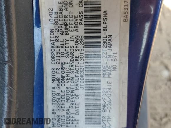 ✅ 2003 Toyota Celica GT • VIN: JTDDR32T130151286 • Lot: 82539505. Wystawiony na Copart z przebiegiem Nie podano. Bezpłatny archiwum sprzedaży aukcyjnych z USA i szczegółowy raport historii pojazdu na DreamBid. Zdjęcie 13.