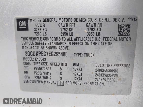 ✅ 2014 Chevrolet Silverado 1500 Work Truck • VIN: 3GCUKPEC7EG295480 • Лот: 41942484. Опубликован ранее на IAAI с пробегом 130 877 миль. Бесплатный доступ к архиву аукционных продаж из США и подробный отчёт об истории автомобиля на DreamBid. Изображение 9.