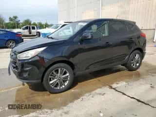 2014 Hyundai Tucson GLS z VIN KM8JT3AF6EU843955, wystawiony jako Copart lot #71417804 z przebiegiem 105 927 mil mil oraz Szkoda całkowita • Salvage title. Historia ofert i sprzedaży dostępna na DreamBid. Obrazek 1.
