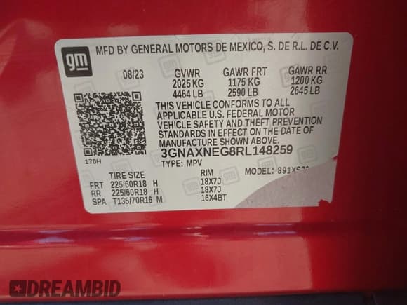 ✅ 2024 Chevrolet Equinox Premier • VIN: 3GNAXNEG8RL148259 • Lot: 43442247. Wystawiony na IAAI z przebiegiem 36 281 mil. Bezpłatny archiwum sprzedaży aukcyjnych z USA i szczegółowy raport historii pojazdu na DreamBid. Zdjęcie 9.