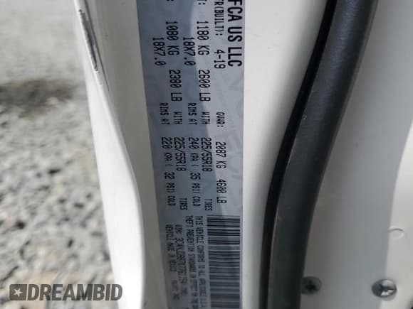 ✅ 2019 Jeep Compass Altitude • VIN: 3C4NJDBB7KT761154 • Lot: 67328285. Wystawiony na Copart z przebiegiem 74 824 mil. Bezpłatny archiwum sprzedaży aukcyjnych z USA i szczegółowy raport historii pojazdu na DreamBid. Zdjęcie 13.