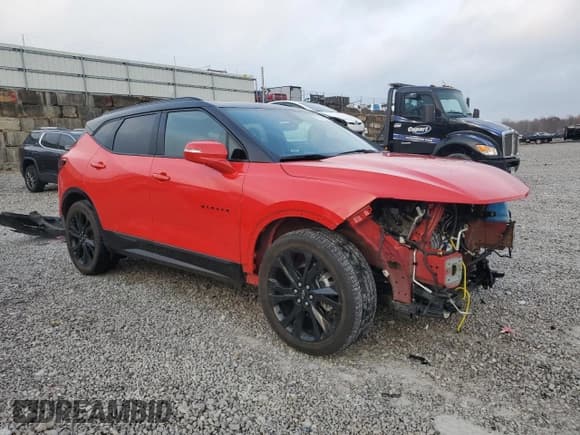 ✅ 2022 Chevrolet Blazer RS • VIN: 3GNKBKRS9NS143653 • Lot: 91662795. Listed on Copart with 53,935 mi. Free auction sales archive from the USA and detailed vehicle history report at DreamBid. Image 4.