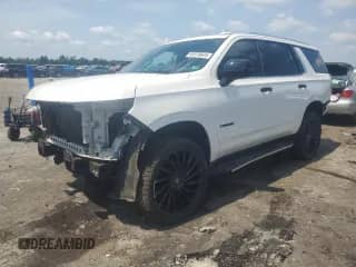 2022 Chevrolet Tahoe LT z VIN 1GNSKNKD4NR109281, wystawiony jako Copart lot #65874645 z przebiegiem 90 607 mil mil oraz Szkoda całkowita • Salvage title. Historia ofert i sprzedaży dostępna na DreamBid. Obrazek 1.