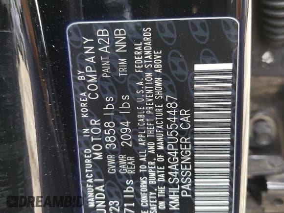 ✅ 2023 Hyundai Elantra SEL • VIN: KMHLS4AG4PU554487 • Lot: 71837565. Listed on Copart with 31,662 mi. Free auction sales archive from the USA and detailed vehicle history report at DreamBid. Image 12.