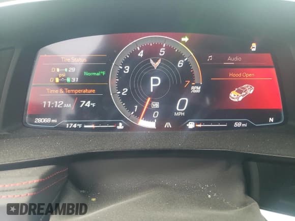 ✅ 2024 Chevrolet Corvette 3LT • VIN: 1G1YC2D49R5104417 • Lot: 59907465. Listed on Copart with 28,068 mi. Free auction sales archive from the USA and detailed vehicle history report at DreamBid. Image 9.