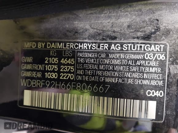 ✅ 2006 Mercedes-Benz C 280 Luxury • VIN: WDBRF92H66F806667 • Lot: 42492901. Wystawiony na IAAI z przebiegiem 101 853 mil. Bezpłatny archiwum sprzedaży aukcyjnych z USA i szczegółowy raport historii pojazdu na DreamBid. Zdjęcie 9.
