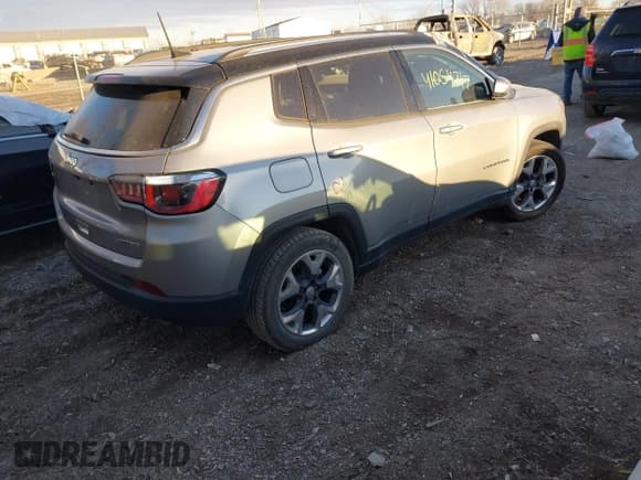 ✅ 2020 Jeep Compass Limited • VIN: 3C4NJCCB3LT150578 • Lot: 41054717. Listed on IAAI with 124,748 mi. Free auction sales archive from the USA and detailed vehicle history report at DreamBid. Image 4.