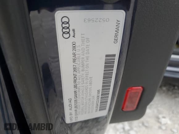 ✅ 2020 Audi A6 Premium Plus • VIN: WAUE8AF22LN061495 • Lot: 60282465. Listed on Copart with 70,793 mi. Free auction sales archive from the USA and detailed vehicle history report at DreamBid. Image 13.