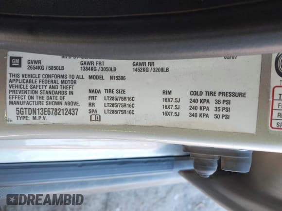 ✅ 2007 Hummer H3 SUV • VIN: 5GTDN13E678212437 • Lot: 43345690. Wystawiony na IAAI z przebiegiem 148 001 mil. Bezpłatny archiwum sprzedaży aukcyjnych z USA i szczegółowy raport historii pojazdu na DreamBid. Zdjęcie 9.