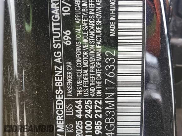 2021 Mercedes-Benz CLA 250 z VIN W1K5J4GB3MN176332, wystawiony jako Copart lot #84402625 z przebiegiem 63 076 mil mil oraz Czysty tytuł • Clean title. Historia ofert i sprzedaży dostępna na DreamBid. Obrazek 12.