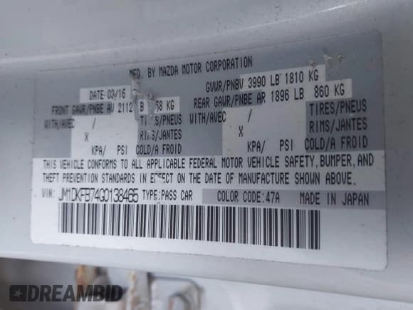 ✅ 2016 Mazda CX-3 Sport • VIN: JM1DKFB74G0138465 • Лот: 42970528. Опубликован ранее на IAAI с пробегом 99 896 миль. Бесплатный доступ к архиву аукционных продаж из США и подробный отчёт об истории автомобиля на DreamBid. Изображение 9.