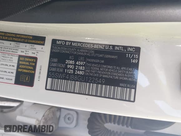 ✅ 2016 Mercedes-Benz C 300 • VIN: 55SWF4JB8GU122549 • Lot: 43606793. Wystawiony na IAAI z przebiegiem 134 388 mil. Bezpłatny archiwum sprzedaży aukcyjnych z USA i szczegółowy raport historii pojazdu na DreamBid. Zdjęcie 9.