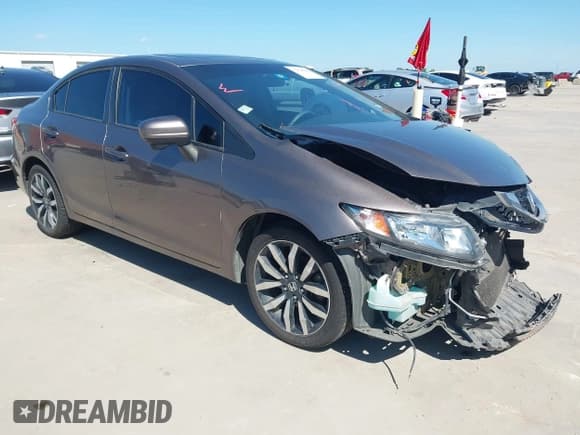✅ 2015 Honda Civic EX-L • VIN: 2HGFB2F93FH519345 • Lot: 42828249. Listed on IAAI with 147,087 mi. Free auction sales archive from the USA and detailed vehicle history report at DreamBid. Image 1.