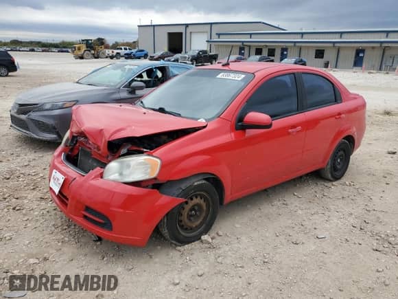 2010 Chevrolet Aveo 1LT z VIN KL1TD5DE9AB115052, wystawiony jako Copart lot #83867324 z przebiegiem Nie podano mil oraz Szkoda całkowita • Salvage title. Historia ofert i sprzedaży dostępna na DreamBid. Obrazek 1.