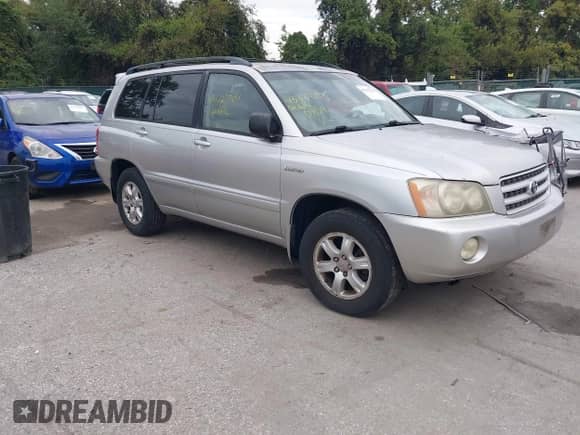 2002 Toyota Highlander z VIN JTEGF21A020047494, wystawiony jako IAAI lot #43327504 z przebiegiem 297 691 mil mil oraz . Historia ofert i sprzedaży dostępna na DreamBid. Obrazek 1.