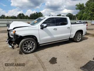 2025 Chevrolet Silverado 1500 LTZ z VIN 1GCUKGEL1SZ177890, wystawiony jako Copart lot #81591325 z przebiegiem 5 415 mil mil oraz Szkoda całkowita • Salvage title. Historia ofert i sprzedaży dostępna na DreamBid. Obrazek 1.