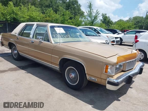 ✅ 1983 Mercury Grand Marquis • VIN: 1MEBP95F1DZ679380 • Lot: 42642841. Wystawiony na IAAI z przebiegiem 73 130 mil. Bezpłatny archiwum sprzedaży aukcyjnych z USA i szczegółowy raport historii pojazdu na DreamBid. Zdjęcie 1.